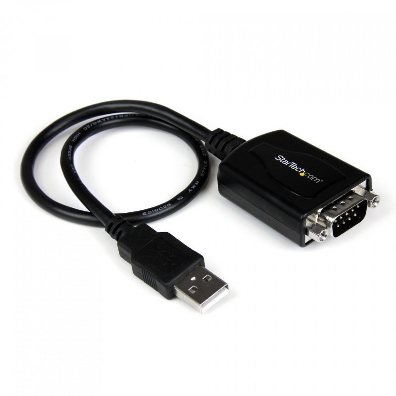 StarTech.com 1 ft USB to RS232 Serial DB9 Adapter Cable with COM Retention