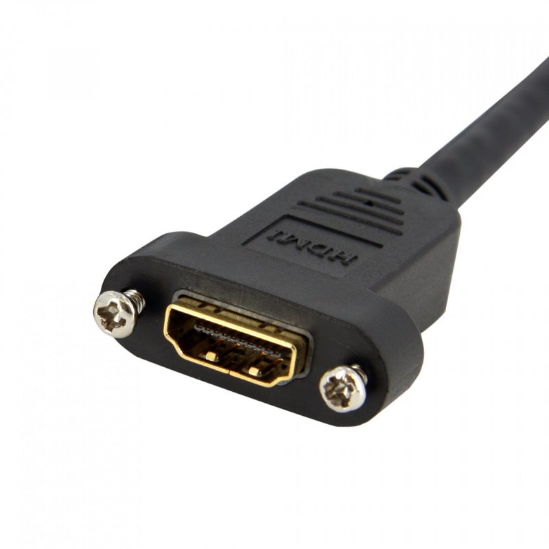 StarTech.com Adaptateur HDMI 1m - Câble HDMI 4K30Hz Haut Débit pour Montage sur Panneau - Bande Passante 10.2 Gbps - H