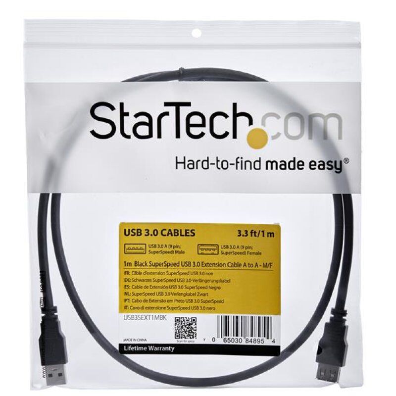 StarTech.com 1m Black SuperSpeed USB 3.0 Extension Cable A to A - M/F