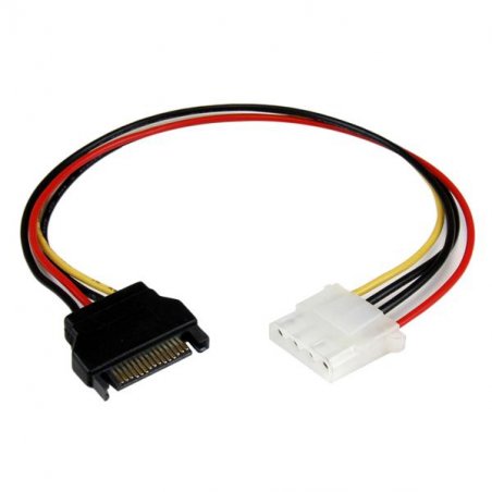 CABLE ADAPTATEUR D ALIMENTATION MOLEX LP4 VERS SATA F/M 30CM