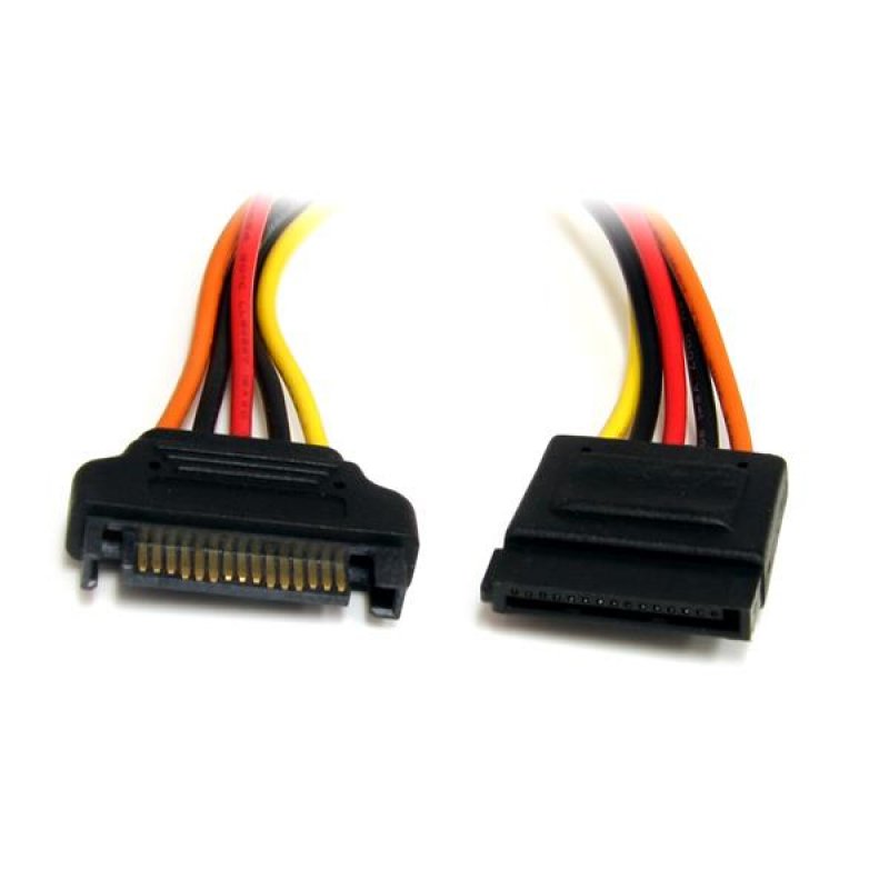 StarTech.com SATA Verlängerung 30cm - S-ATA 15 Pin Stromverlängerung Stecker / Buchse - interne Serial-ATA
