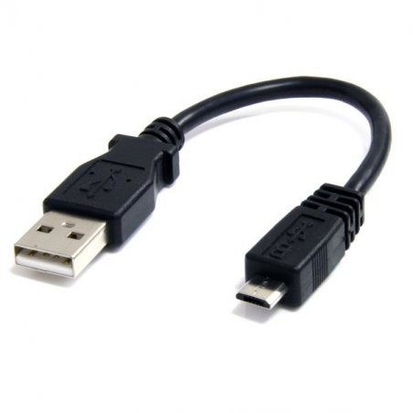 CABLE MICRO USB 15 CM - A VERS MICRO B - USB 2.0 - NOIR