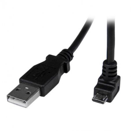 StarTech.com 2m USB 2.0 A auf Micro B Kabel abgewinkelt - Schwarz - USB A / Micro B Datenkabel / Anschlusskabel - USB-K