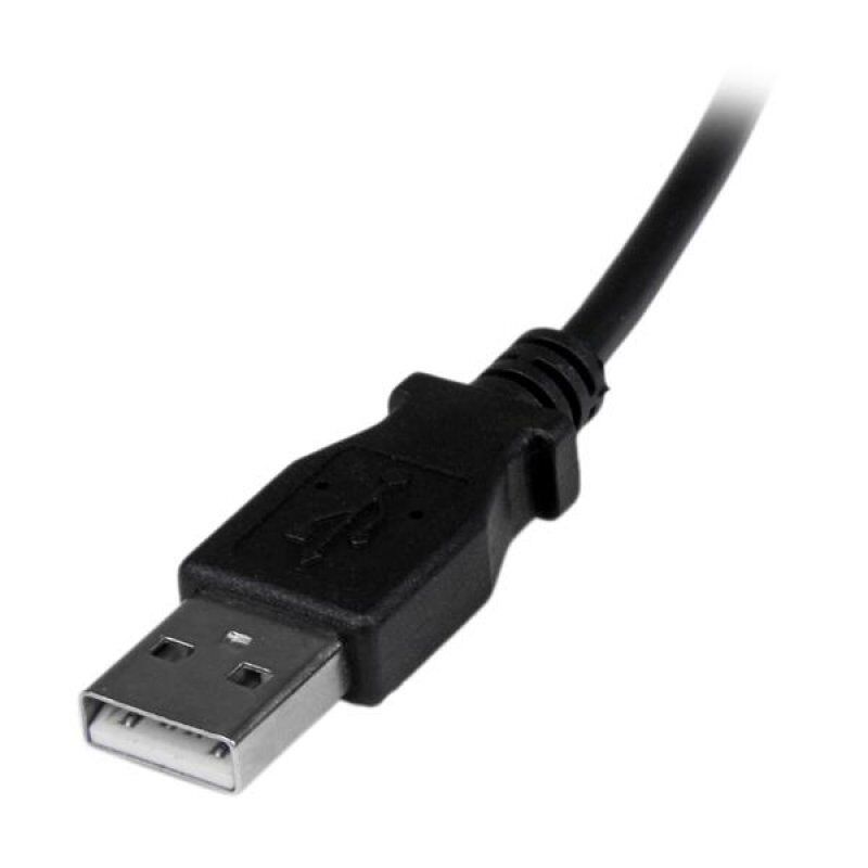 CABLE MICRO USB 2 M - A VERS MICRO B COUDE 90 DEGRE BAS