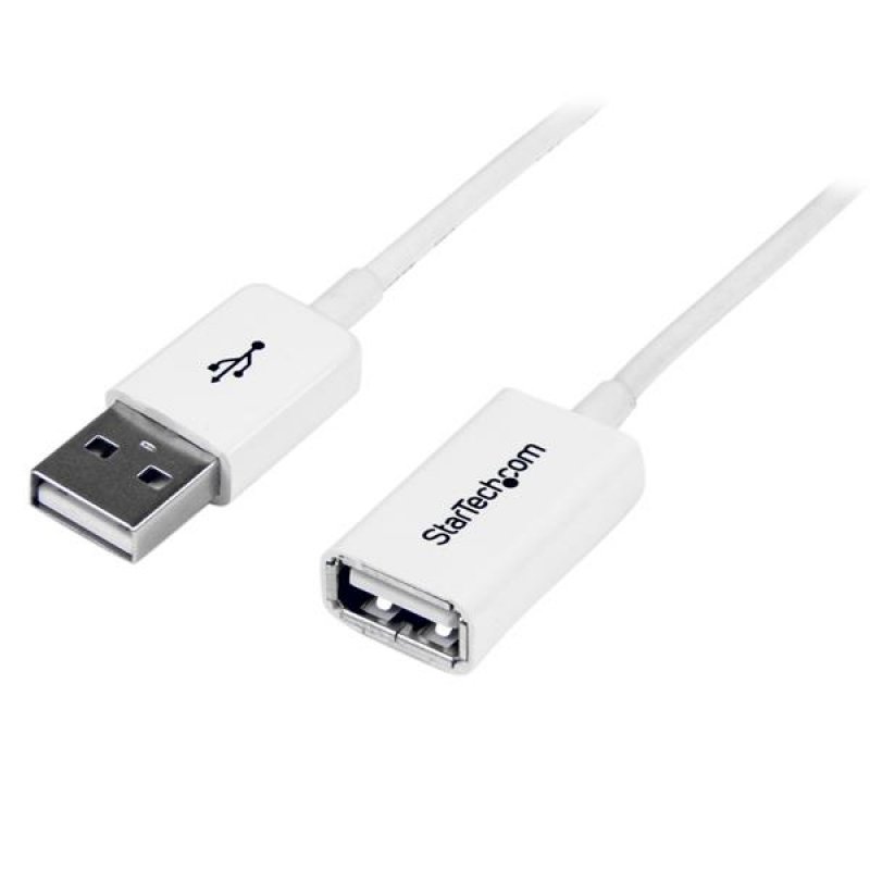 CABLE RALLONGE USB 1M - CABLE USB 2.0 A- MALE FEMELLE - BLANC