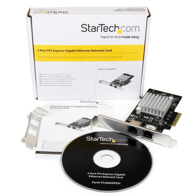 CARTE RESEAU PCIE 2 PORTS RJ45 ADAPTATEUR NIC GIGABIT ETHERNET