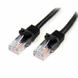 CABLE RESEAU CAT5E UTP SANS CROCHET DE 3M - M/M - NOIR
