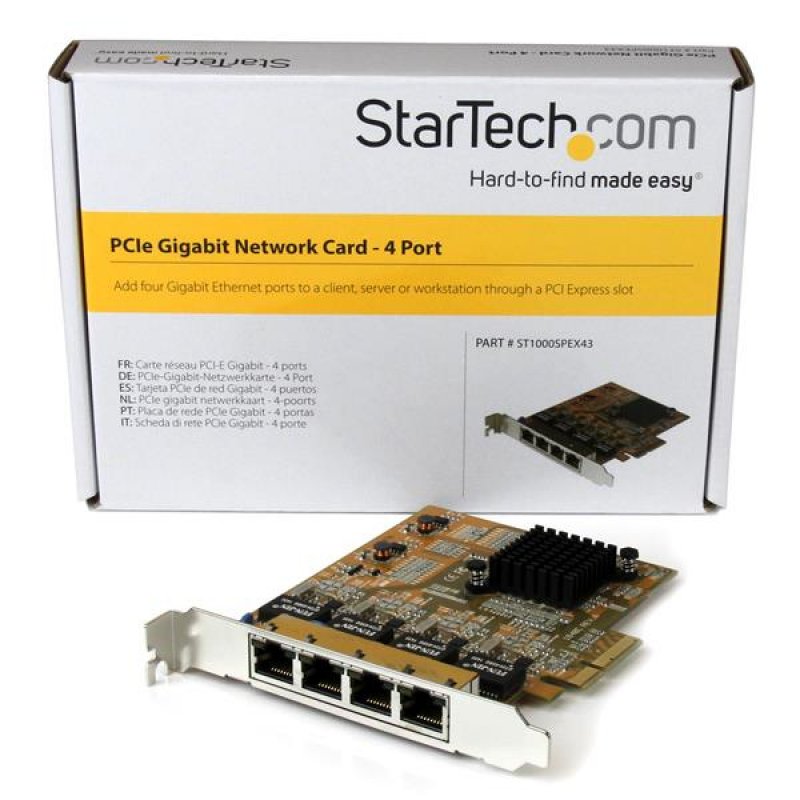 CARTE RESEAU PCI EXPRESS A 4 PORTS GIGABIT ETHERNET