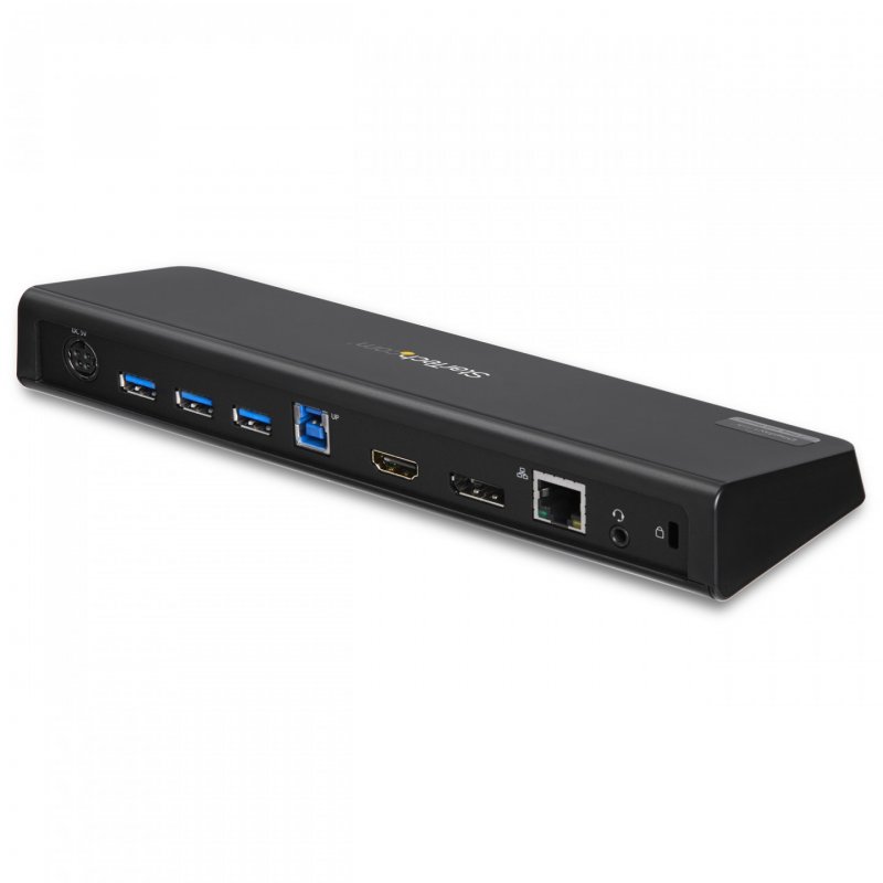 StarTech.com Station d'Accueil USB 3.0 Double Écran avec HDMI et DisplayPort 4K - USB 3.0 vers 4x USB-A, Ethernet, HDMI