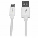 2M LONG WHITE APPLE 8-PIN LIGHTNING TO USB CABLE