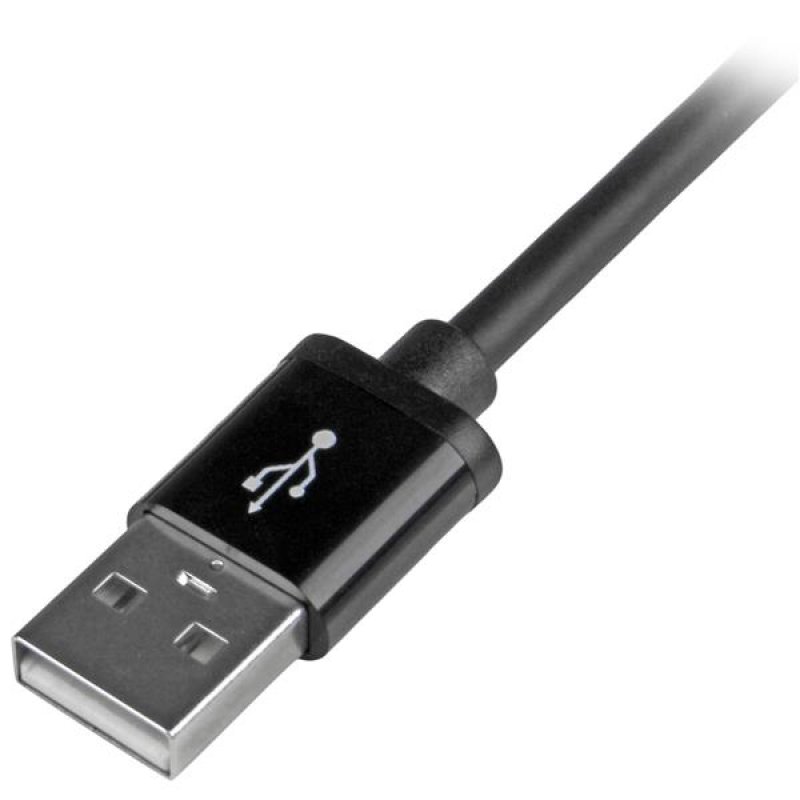 2M LONG BLACK APPLE 8-PIN LIGHTNING TO USB CABLE