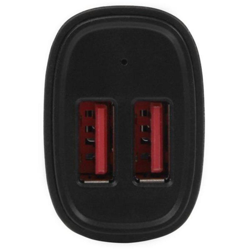CHARGEUR DE VOITURE USB A 2 PORTS - (24 W/4 8 A) - NOIR