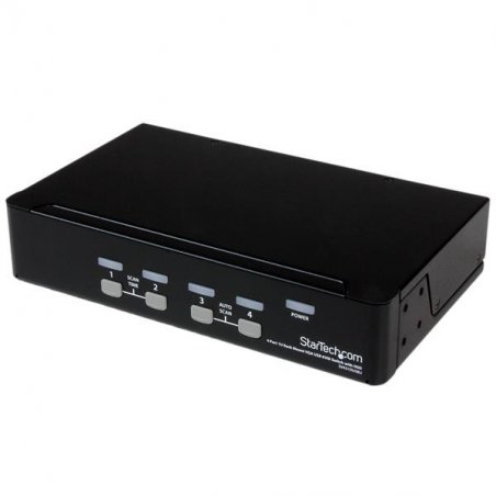 StarTech.com 4-Port USB KVM Swith with OSD - TAA Compliant - 1U Rack Mountable VGA KVM Switch (SV431DUSBU) - KVM-Switch