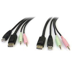 CABLE KVM DISPLAYPORT USB - 4-EN-1 - 1 8 M