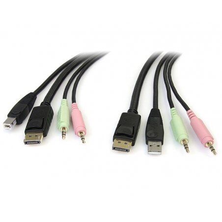 CABLE KVM DISPLAYPORT USB - 4-EN-1 - 1 8 M