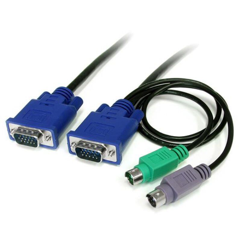 CABLE POUR COMMUTATEUR KVM VGA AVEC PS/2 - 3-EN-1 - 1.80M