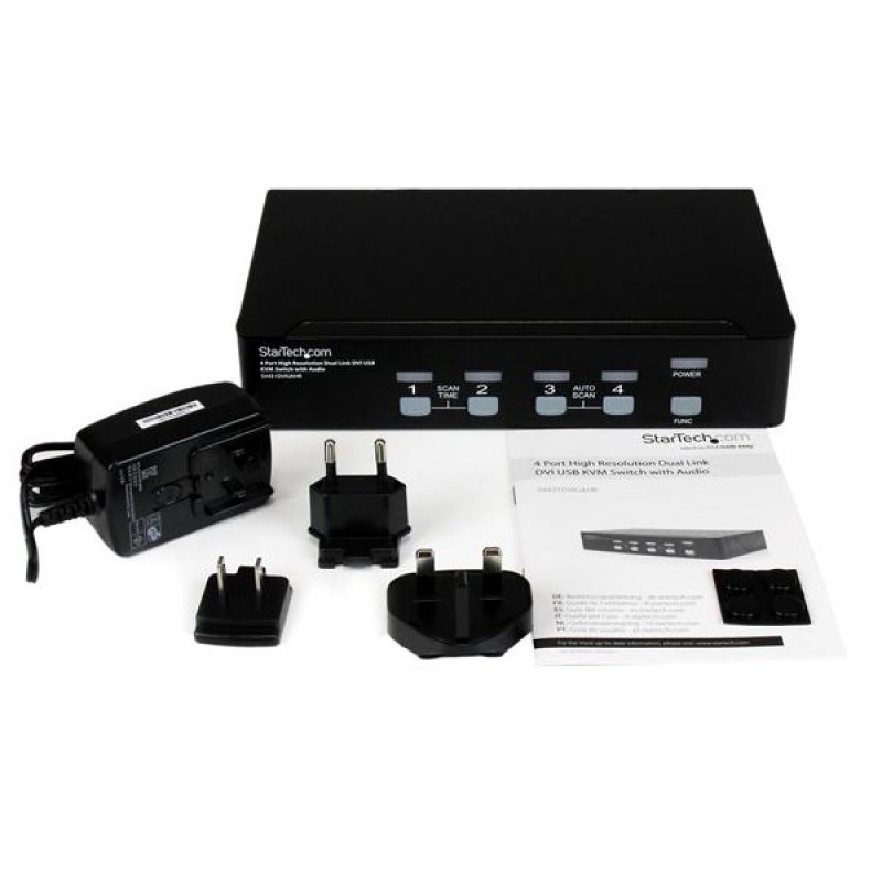COMMUTATEUR KVM USB DVI DUAL LINK - 4 PORTS