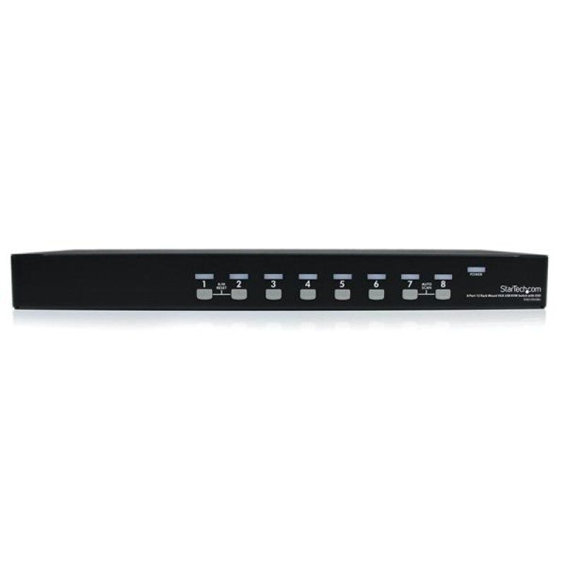 COMMUTATEUR KVM USB VGA A MONTAGE EN RACK 1U - 8 PORTS