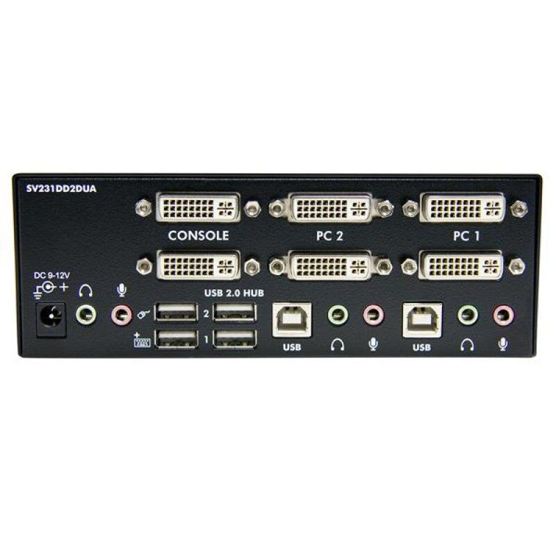 COMMUTATEUR KVM DOUBLE DVI USB - 2 PORTS