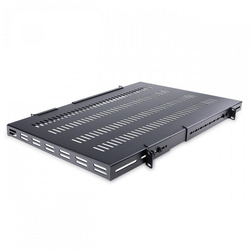 StarTech.com 1U 4-Post Adjustable Vented Server Rack Mount Shelf - 330lbs(150 kg) - 19.5 to 38in Adjustable Mounting Dep