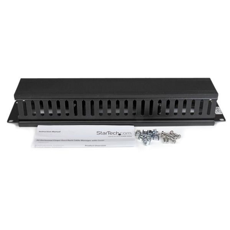 PANNEAU DE GESTION DE CABLES 2U POUR RACK - GUIDE POUR CABLES