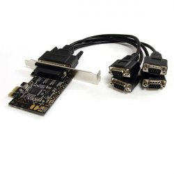 CARTE SERIE RS232 PCI-E 4 PORTS AVEC CABLE