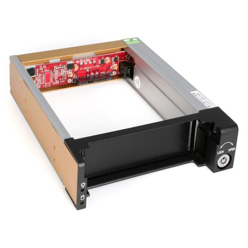 StarTech.com Rack Amovible Robuste en Aluminium 5.25" avec Ventilateur pour Disque Dur SATA 3.5"