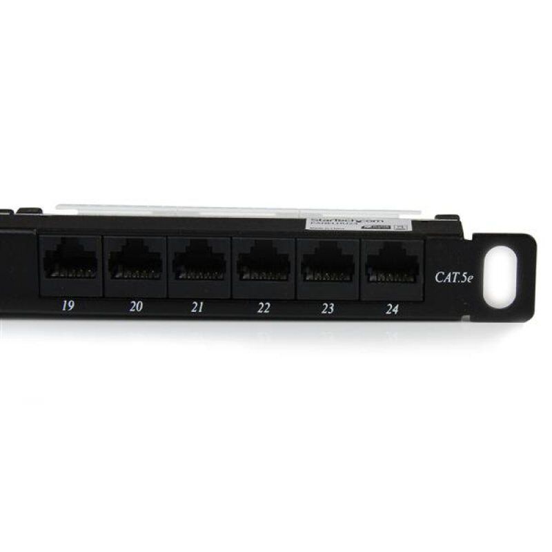 PANNEAU DE CONNEXION CAT5E 0 5U AVEC MONTAGE EN RACK ET 24 PORTS