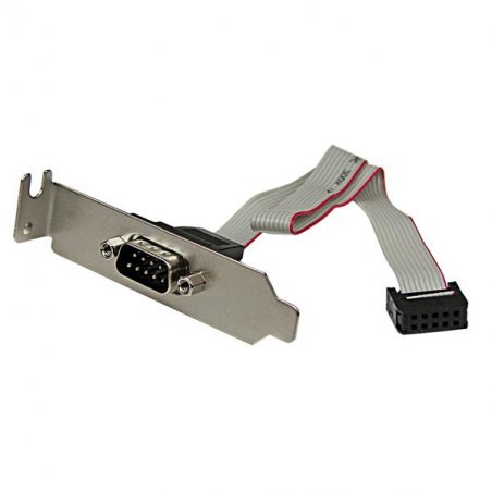 StarTech.com 9-pin seriell Stecker auf 10-pin Mainboard Header LP Slotblech - serielles Bedienfeld - 23 cm