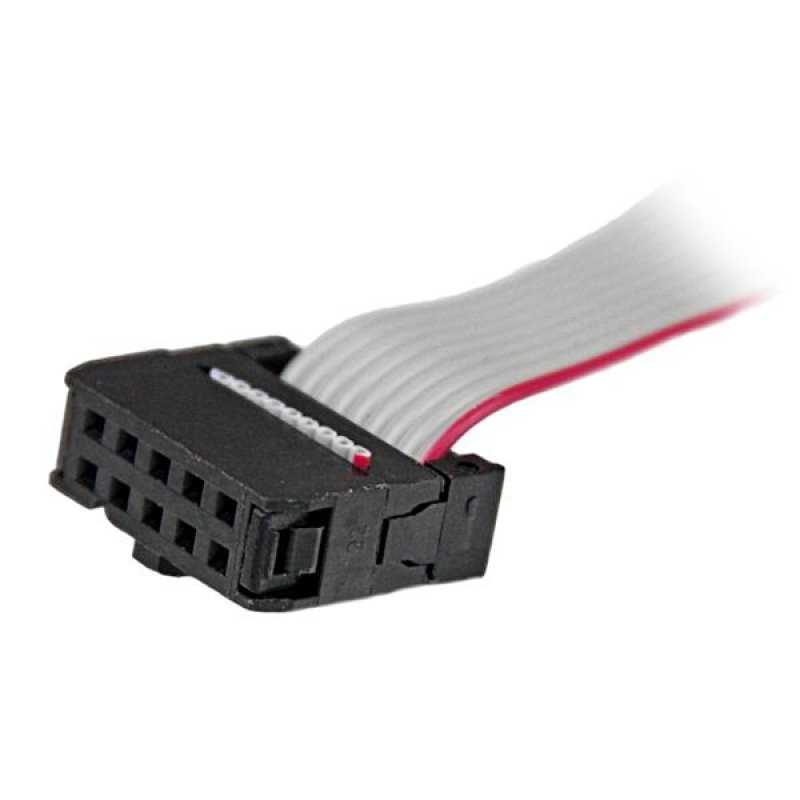 StarTech.com 9-pin seriell Stecker auf 10-pin Mainboard Header LP Slotblech - serielles Bedienfeld - 23 cm