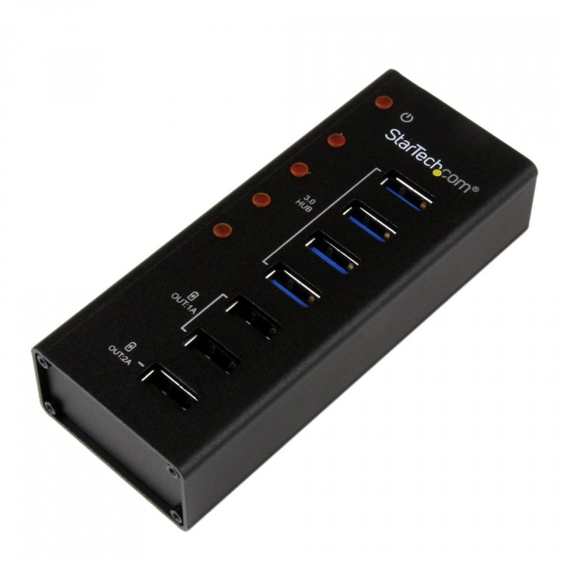 HUB USB 3.0 ALIMENT DE 4 PORTS AVEC 3 PORTS DE RECHARGE USB