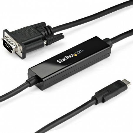 StarTech.com 3ft/1m USB C to VGA Cable - 1920x1200/1080p USB Type C to VGA Video Active Adapter Cable - Thunderbolt 3 Co