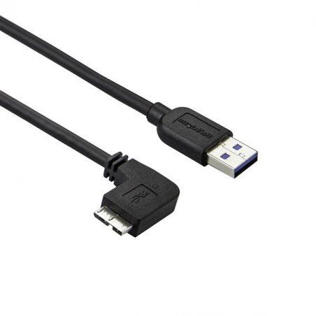 CABLE USB 3.0 SLIM A VERS MICRO B A ANGLE GAUCHE DE 50 CM