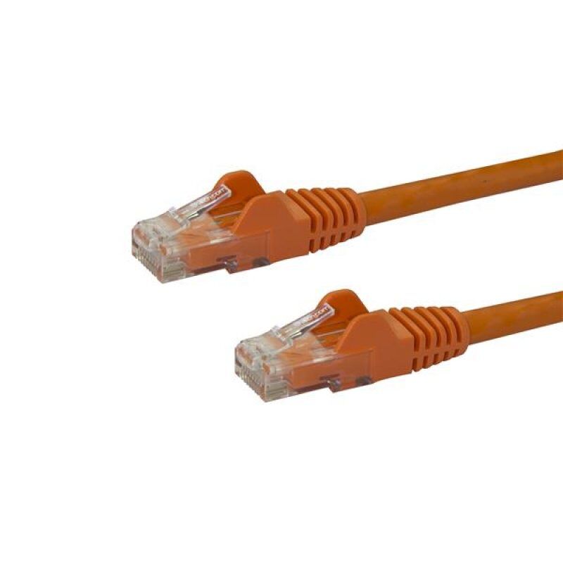 CABLE RESEAU CAT6 UTP SANS CROCHET DE 10 M - M/M - ORANGE