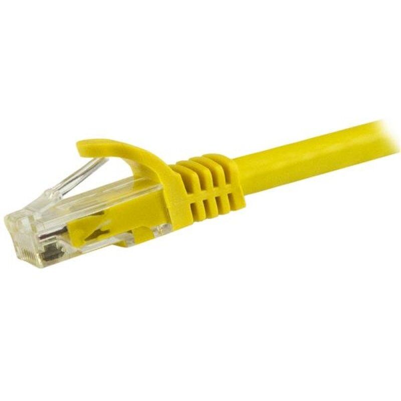 StarTech.com 15m CAT6 Ethernet Cable - Yellow CAT 6 Gigabit Ethernet Wire -650MHz 100W PoE RJ45 UTP Network/Patch Cord S