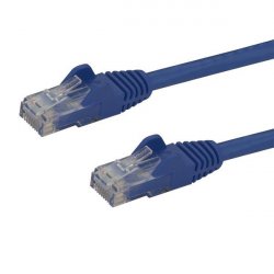 CABLE RESEAU CAT6 GIGABIT UTP SANS CROCHET DE 7M - BLEU