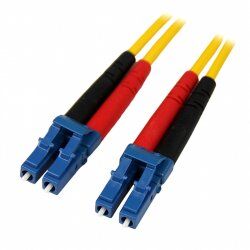 CABLE RESEAU FIBRE OPTIQUE LC VERS LC 9/125 DUPLEX MONOMODE 1M