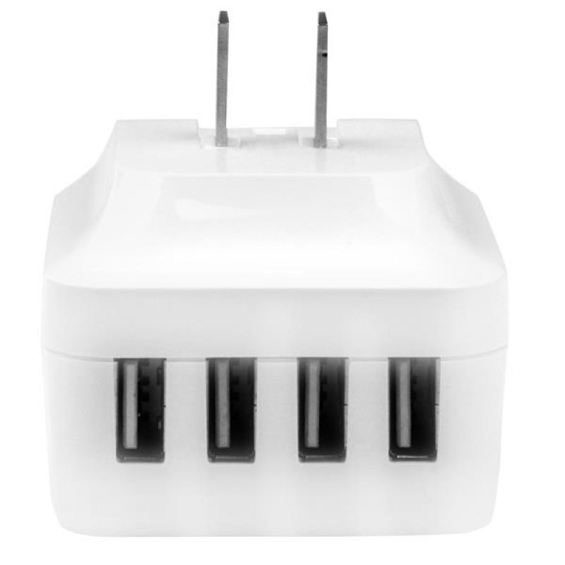 CHARGEUR MURAL USB 4 PORTS - ADAPTATEUR SECTEUR USB - BLANC