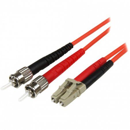 1M MULTIMODE DUPLEX LC/ST FIBER OPTIC PATCH CABLE - 50/125