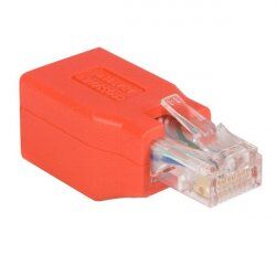StarTech.com Cat6 Cable - Cat6 Crossover Adapter - GbE - Red - Ethernet Network Cable (C6CROSSOVER) - Crossover-Adapter