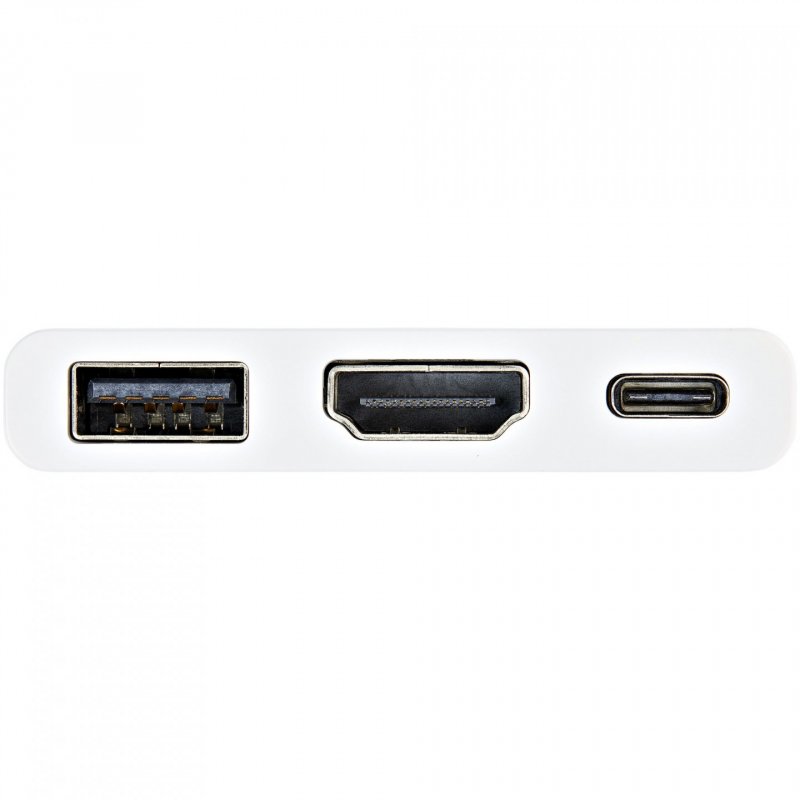 StarTech.com Adaptateur multiport USB-C vers HDMI 4K avec USB Power Delivery et port USB-A - Blanc