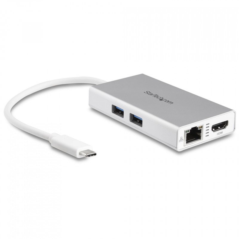 StarTech.com USB-C Multiport Adapter - USB-C Travel Docking Station w/ 4K HDMI - 60W Power Delivery Pass-Through, GbE, 2