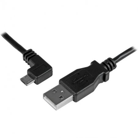 CABLE DE CHARGE ET SYNC MICRO USB A ANGLE GAUCHE DE 2 M - M/M
