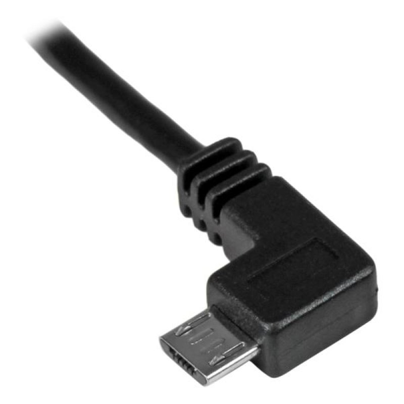 CABLE DE CHARGE ET SYNC MICRO USB A ANGLE GAUCHE DE 2 M - M/M
