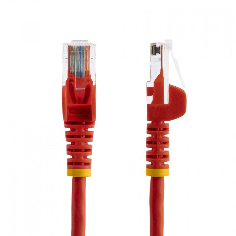 StarTech.com Câble réseau Cat5e UTP sans crochet de 3m - Cordon Ethernet RJ45 anti-accroc - M/M - Rouge