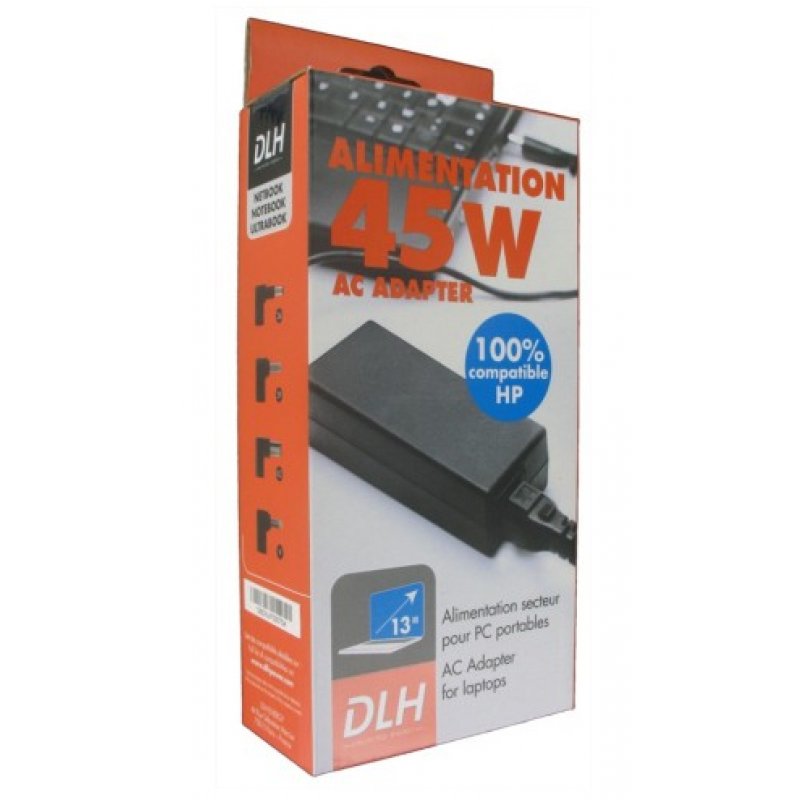 POWER SUPPLY 45W BLACK HP AND COMPAQ NOTEBOOK PCS