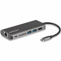 USB-C MULTIPORT ADAPTER WITH SD PD - 4K HDMI - GBE - 2X USB-A