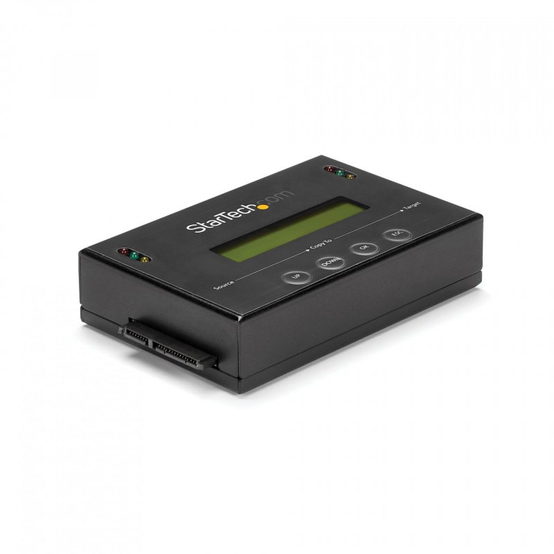 StarTech.com 1:1 Standalone Hard Drive Duplicator & Eraser, SATA HDD/SSD Disk Cloner & Eraser, LCD display, TAA Complian