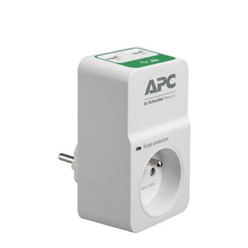 APC compatible ESSENT. SURGEARREST 1 OUTLE 230V 2 PORT USB CHARGER FRANCE