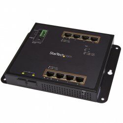 StarTech.com Switch Gigabit Ethernet géré à 8 ports PoE+ avec 2 connexions SFP - Fixation murale et accès en façade